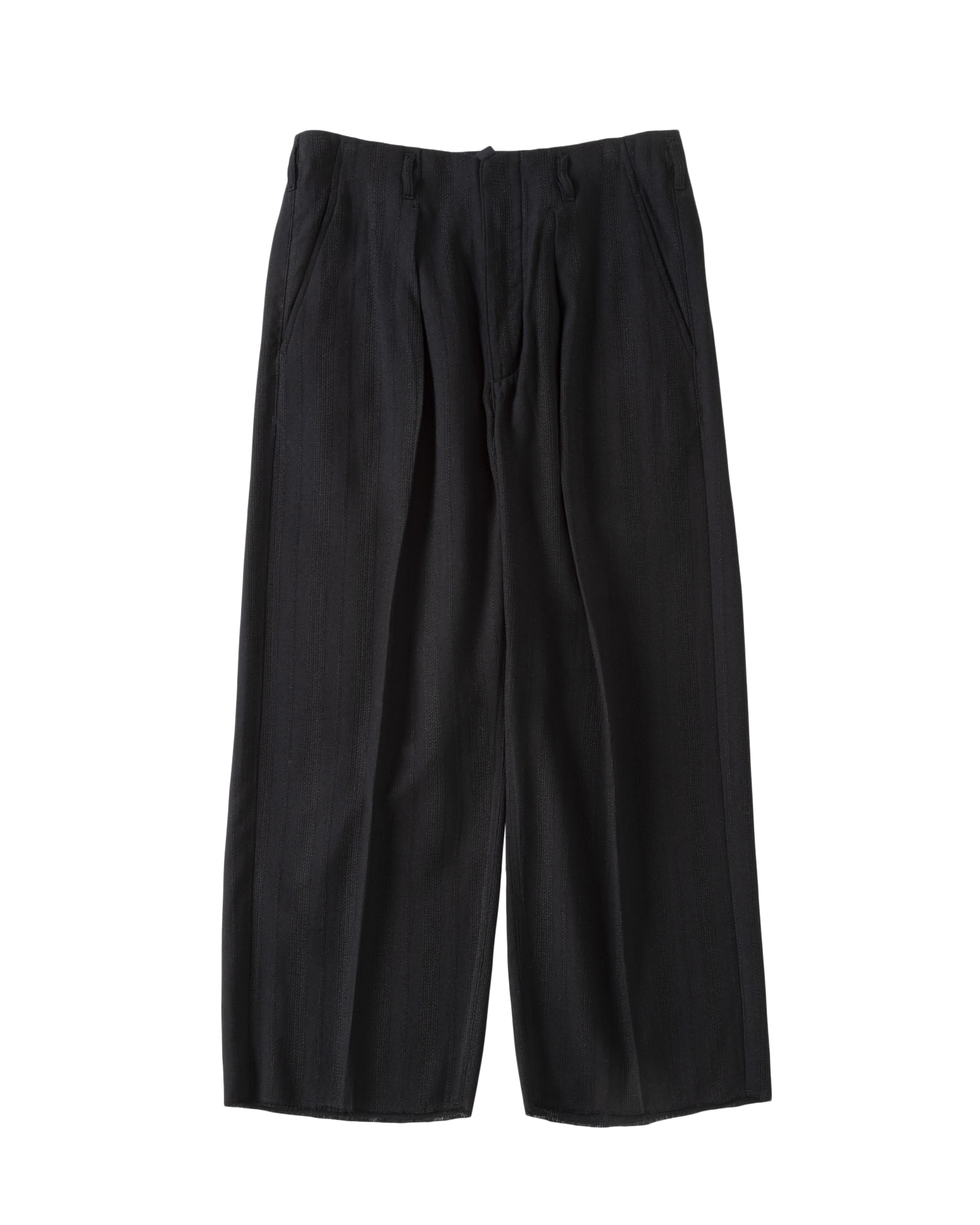 saby - JACQUARD LINEN STRIPE TUCK-BAGGY- Bishu Japan -