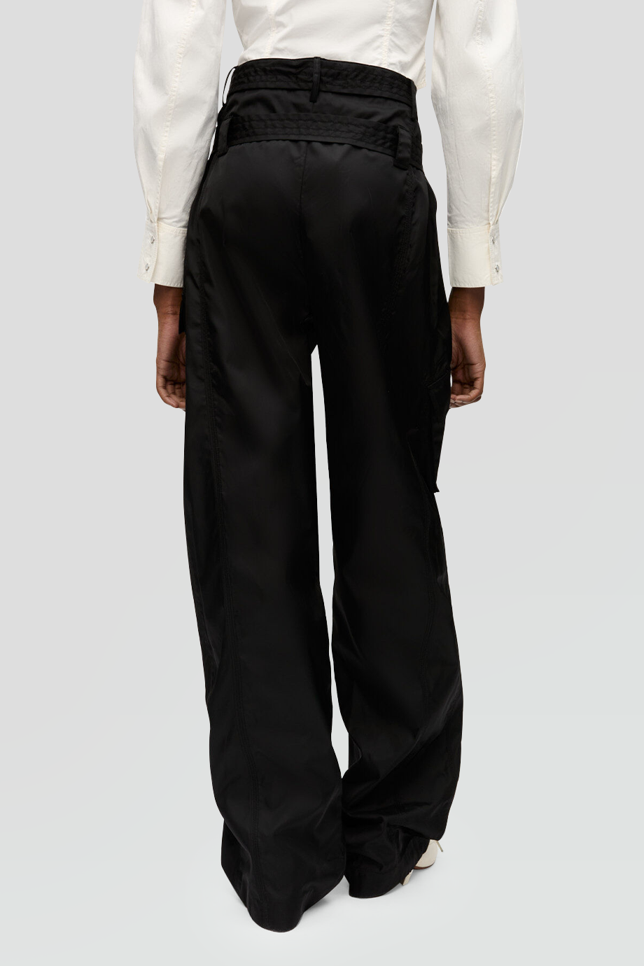 GANNI｜DUCHESS 雙腰帶裝飾口袋工裝褲