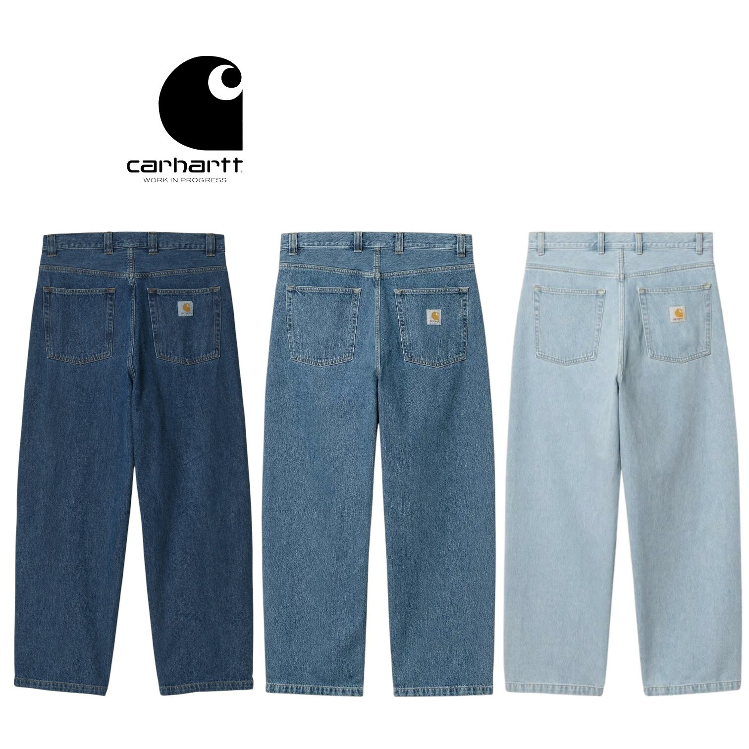 2025AW CARHARTT WIP Brandon Pant Smith Denim 13.5oz 寬鬆 復古 水洗 牛仔褲 現貨 I035893 I031246