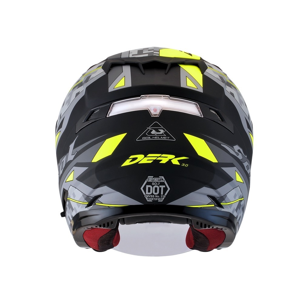 SOL SO-7 迷彩 消光黑/黃 彩繪 3/4罩式 內墨片