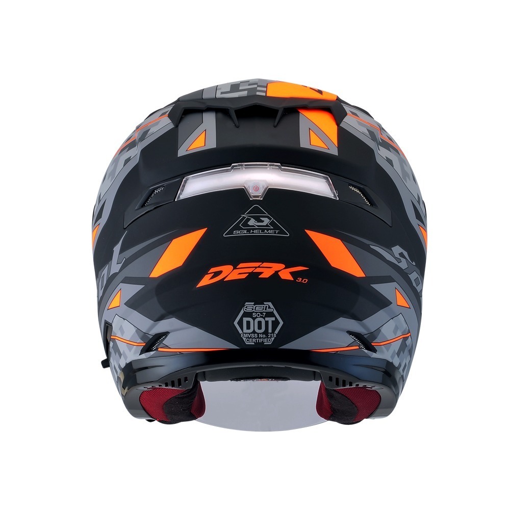 SOL SO-7 迷彩 消光黑/橘 彩繪 3/4罩式 內墨片