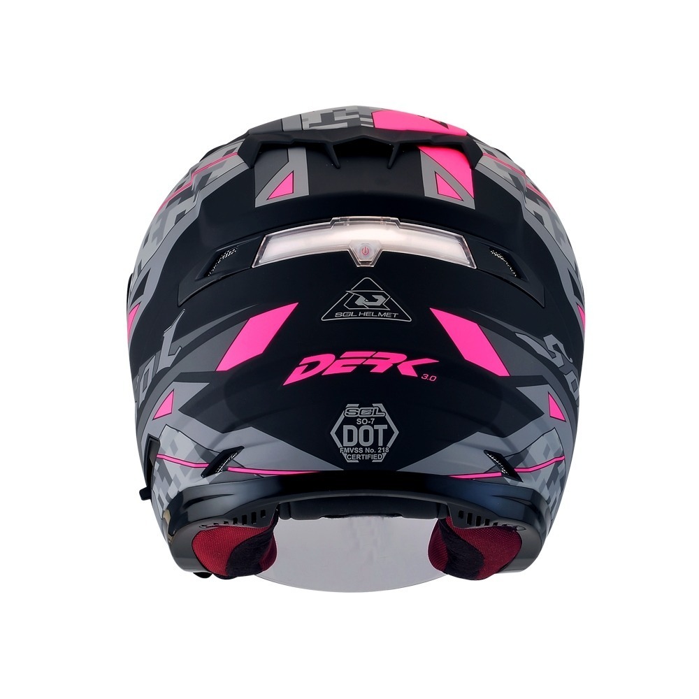 SOL SO-7 迷彩 消光黑/粉 彩繪 3/4罩式 內墨片