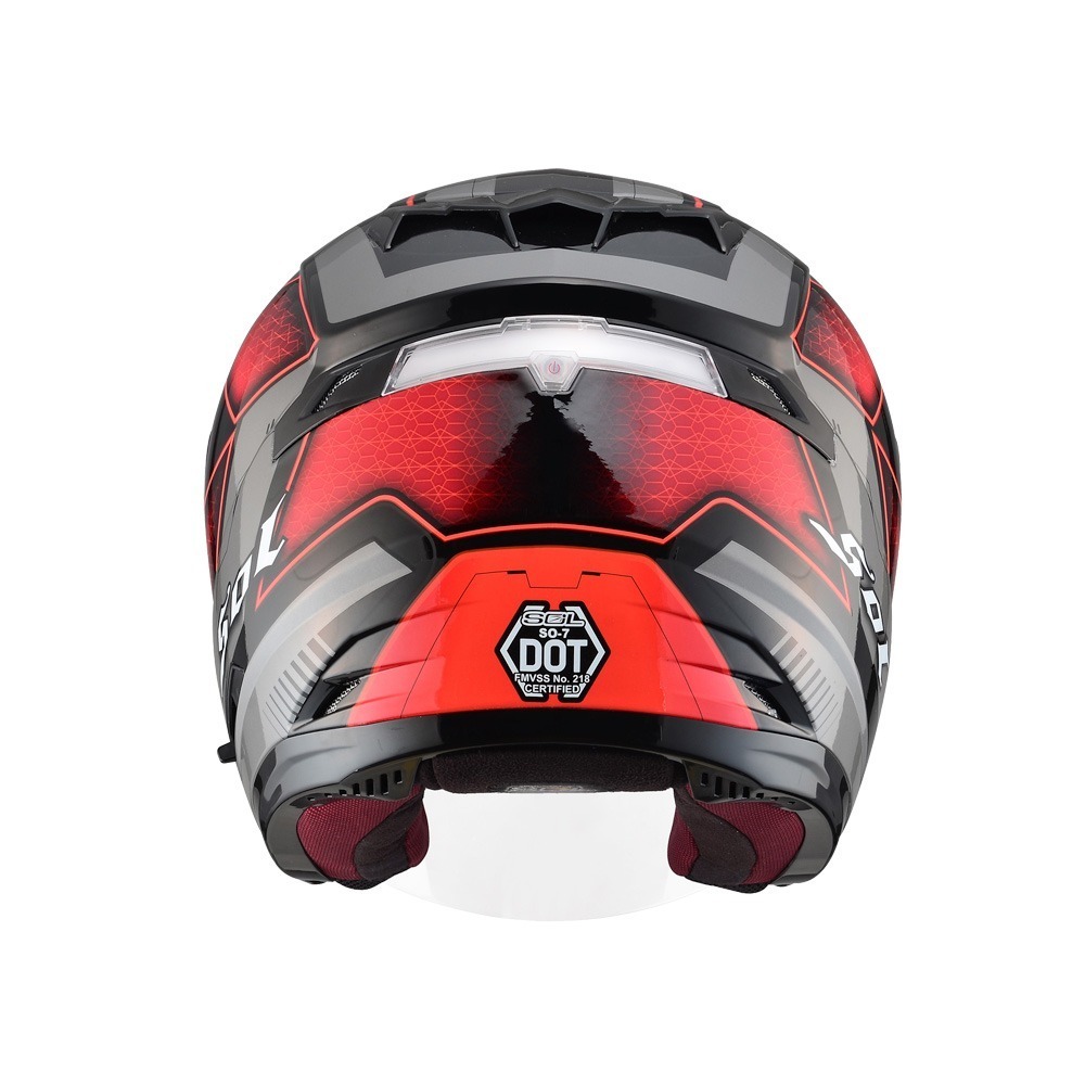 SOL SO-7 星際 黑/紅 彩繪 3/4罩式 內墨片