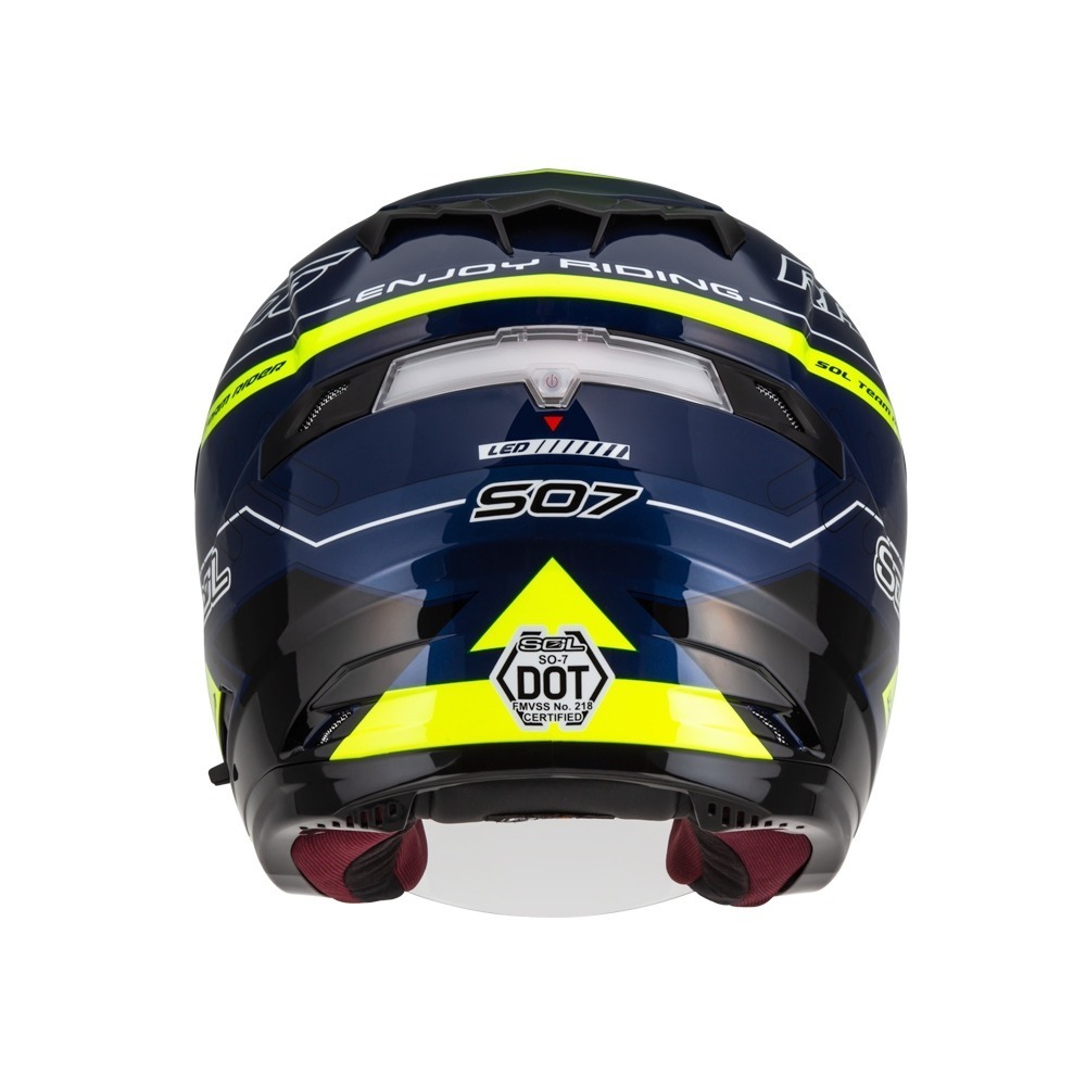 SOL SO-7 極速先鋒 山葉藍/黃 彩繪 3/4罩式 內墨片