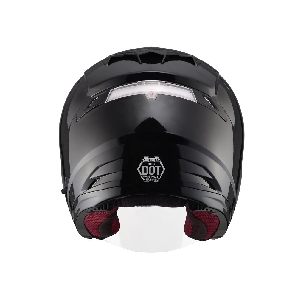 SOL SO-7 亮面黑 素色 3/4罩式 內墨片