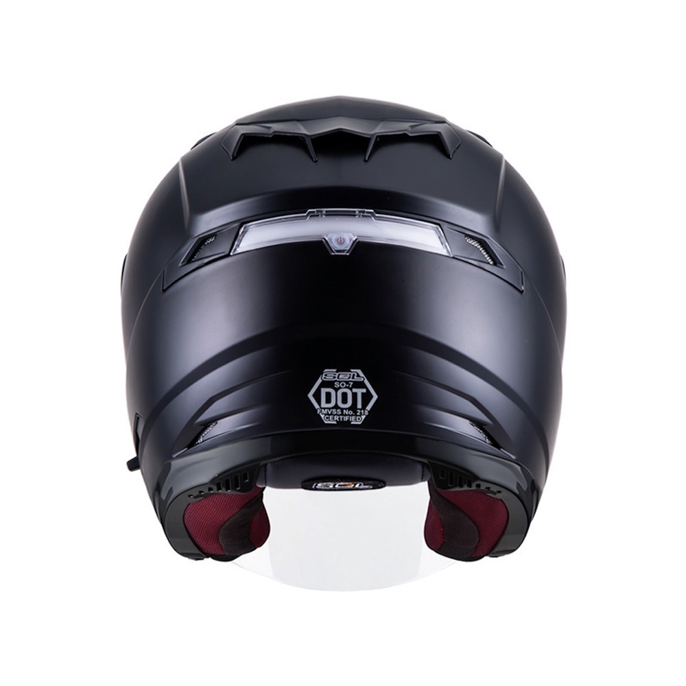 SOL SO-7 消光黑 素色 3/4罩式 內墨片