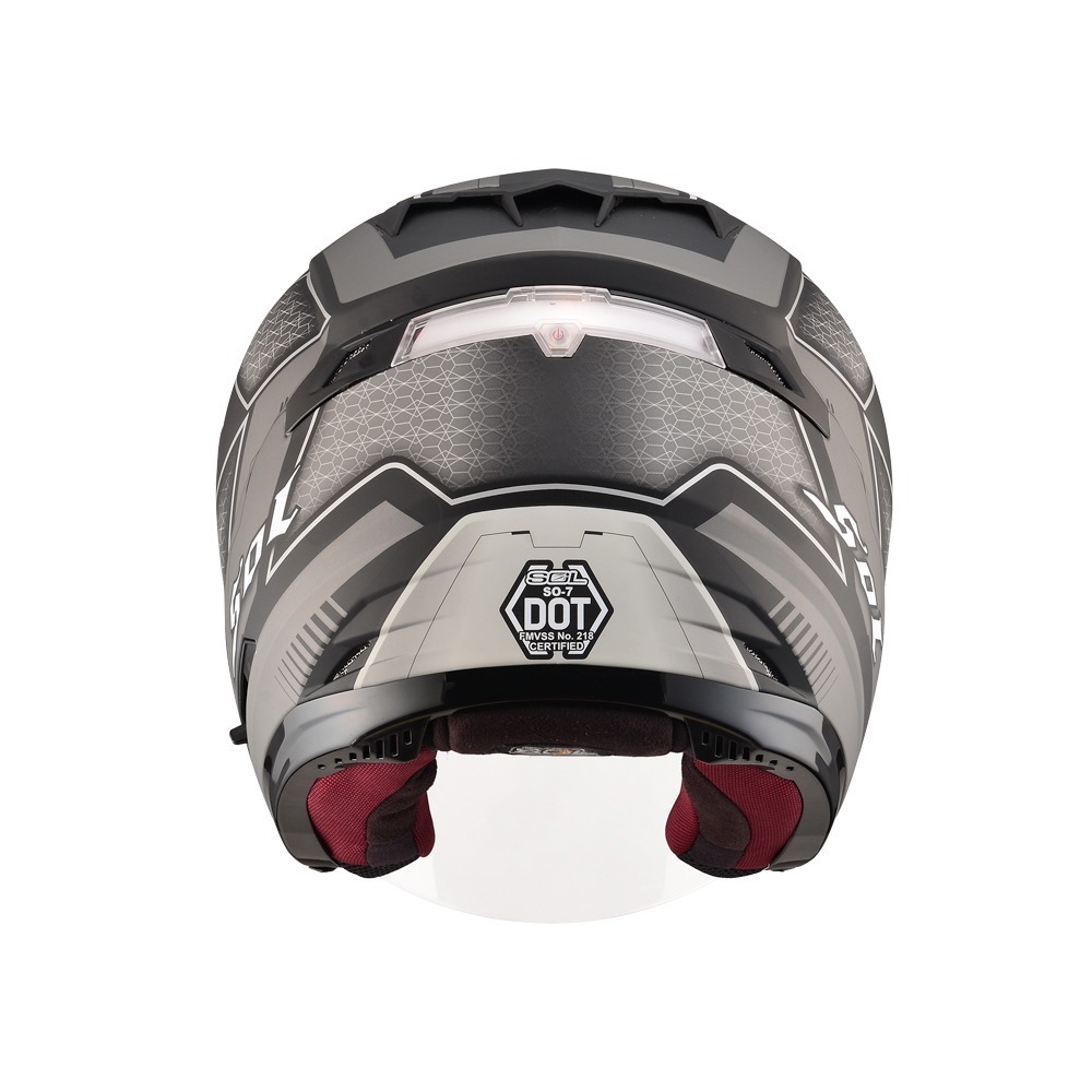 SOL SO-7 星際 消光黑/銀 彩繪 3/4罩式 內墨片