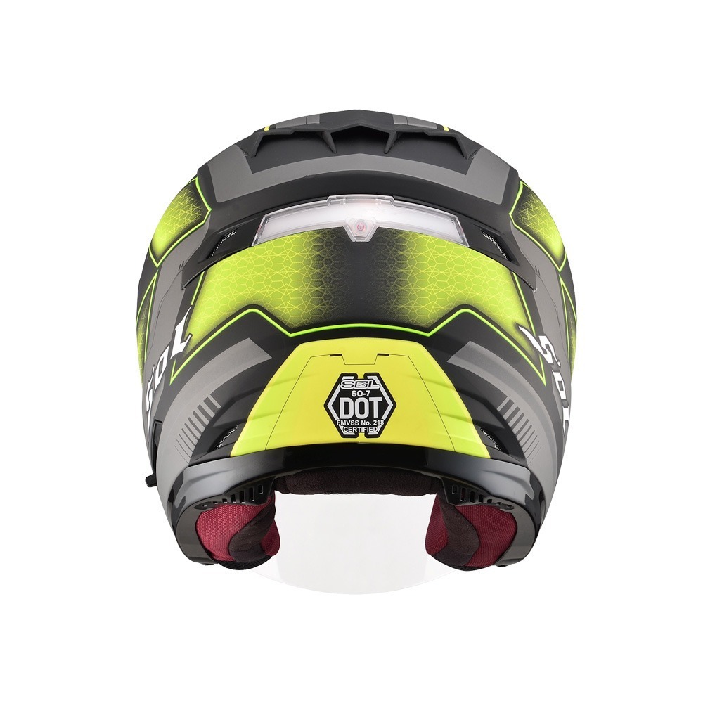 SOL SO-7 星際 消光黑/螢光黃 彩繪 3/4罩式 內墨片