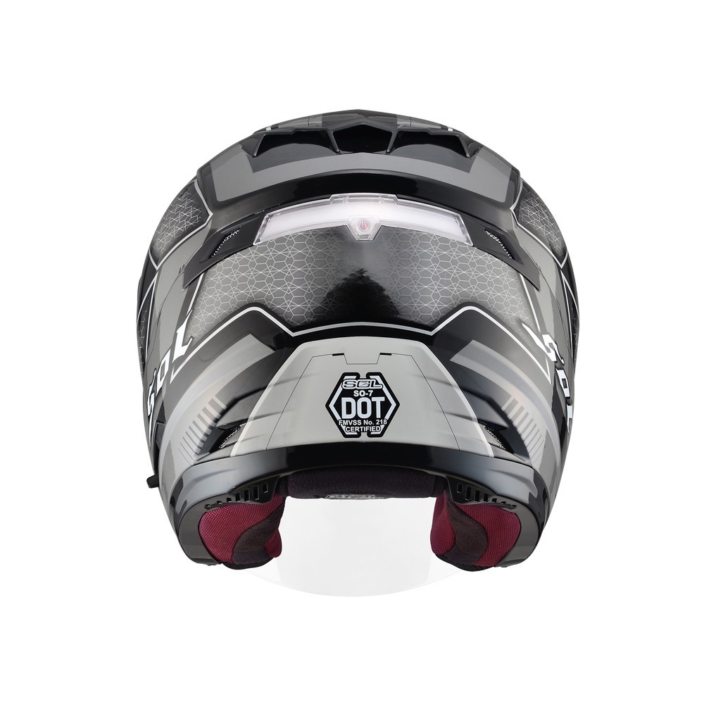 SOL SO-7 星際 黑/銀 彩繪 3/4罩式 內墨片