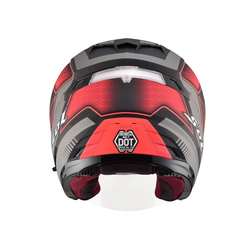 SOL SO-7 星際 消光黑/紅 彩繪 3/4罩式 內墨片