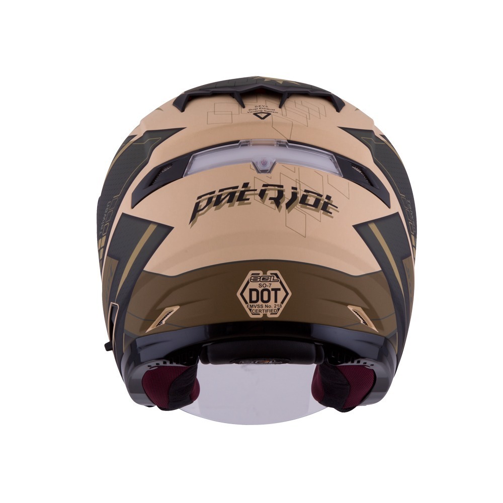 SOL SO-7 國旗 消光沙漠黃/綠 彩繪 3/4罩式 內墨片