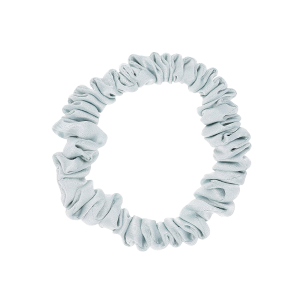 L. ERICKSON USA 迷你真絲純色大腸圈 〈嬰兒藍〉