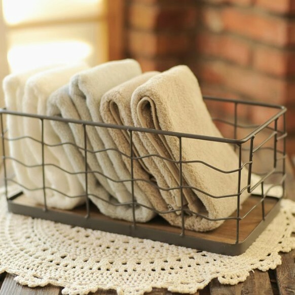 《5780》鐵藝木質家居收納筐