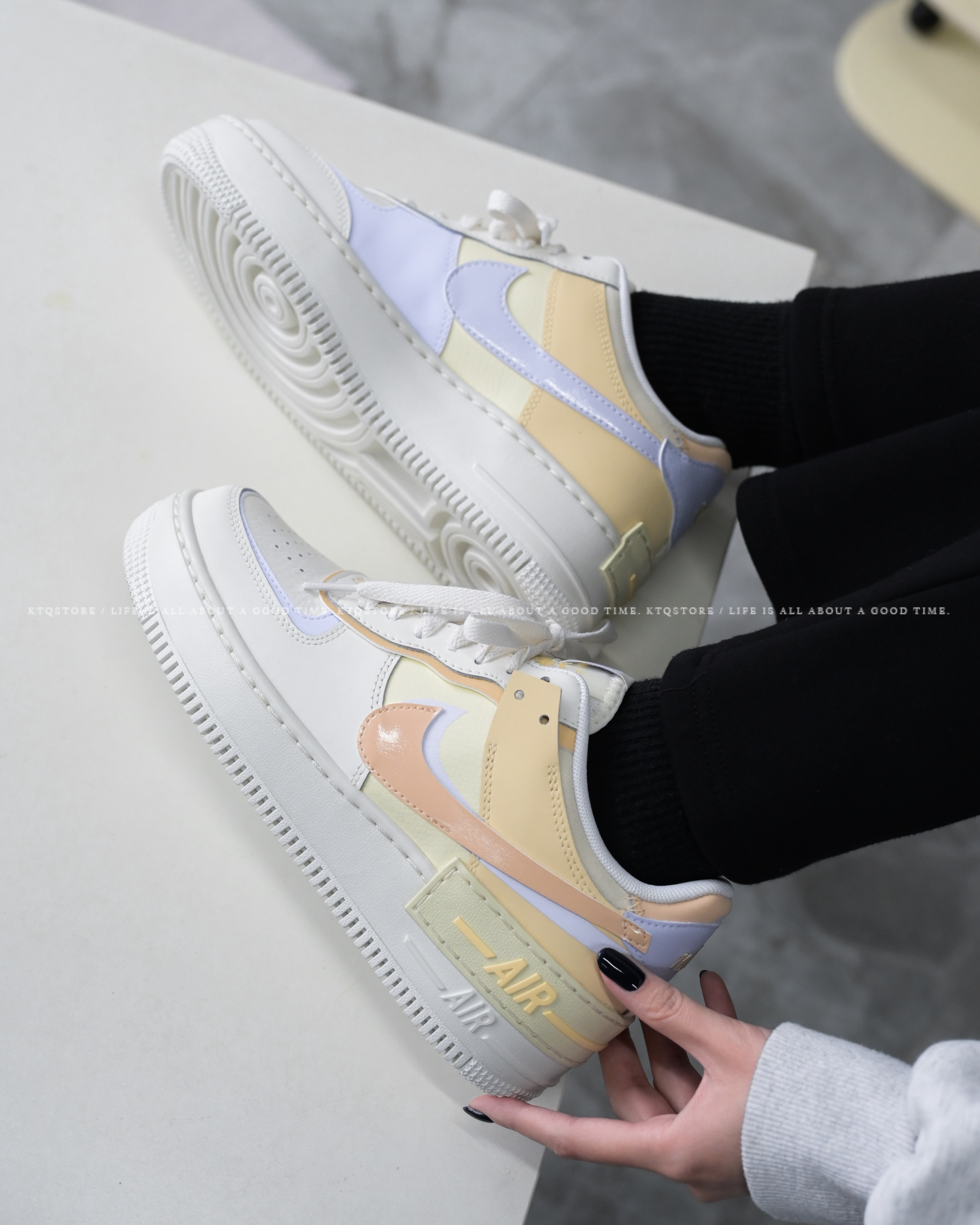 KTQ STORE ‧ Nike Air Force 1 Shadow "Sail & Pale Vanilla"米 卡其 紫 DZ1847-114