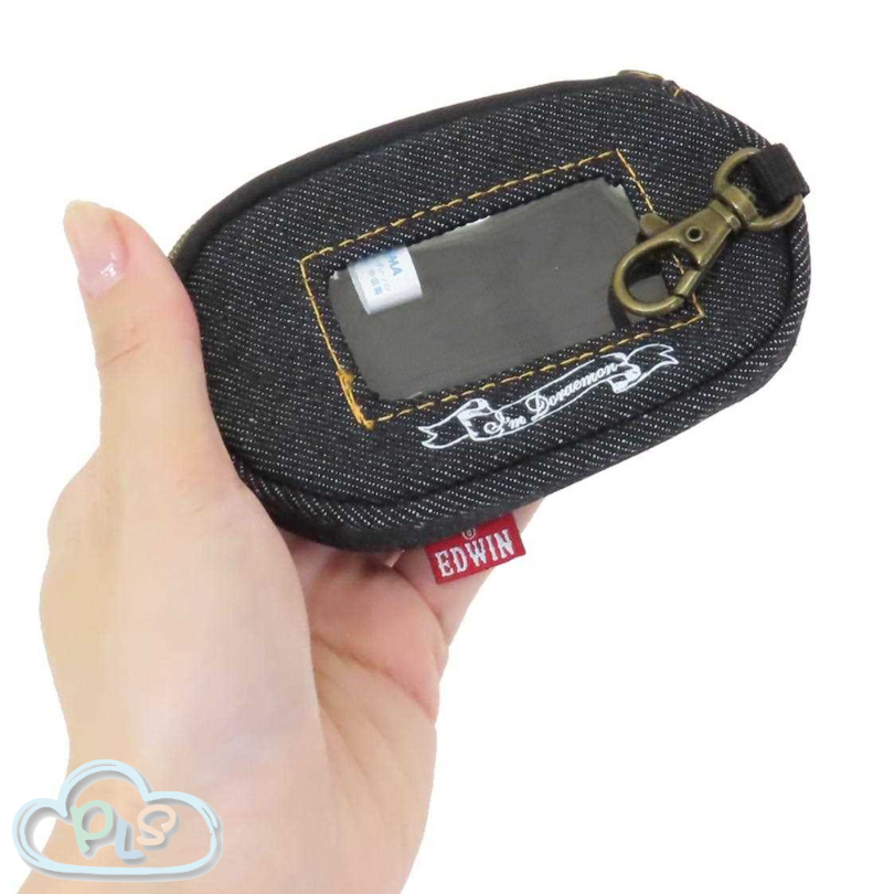 現貨 牛仔布 鎖匙包 黑色 多啦A夢 EDWIN #22729