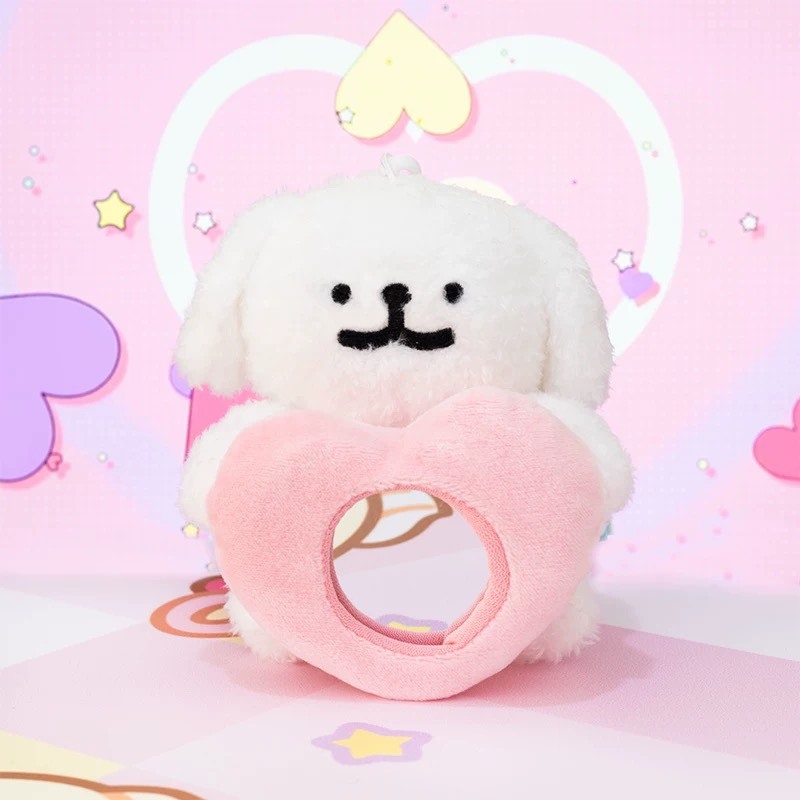 iSNEAKERS｜線條小狗 Maltese 愛心隨身鏡吊飾 兩款