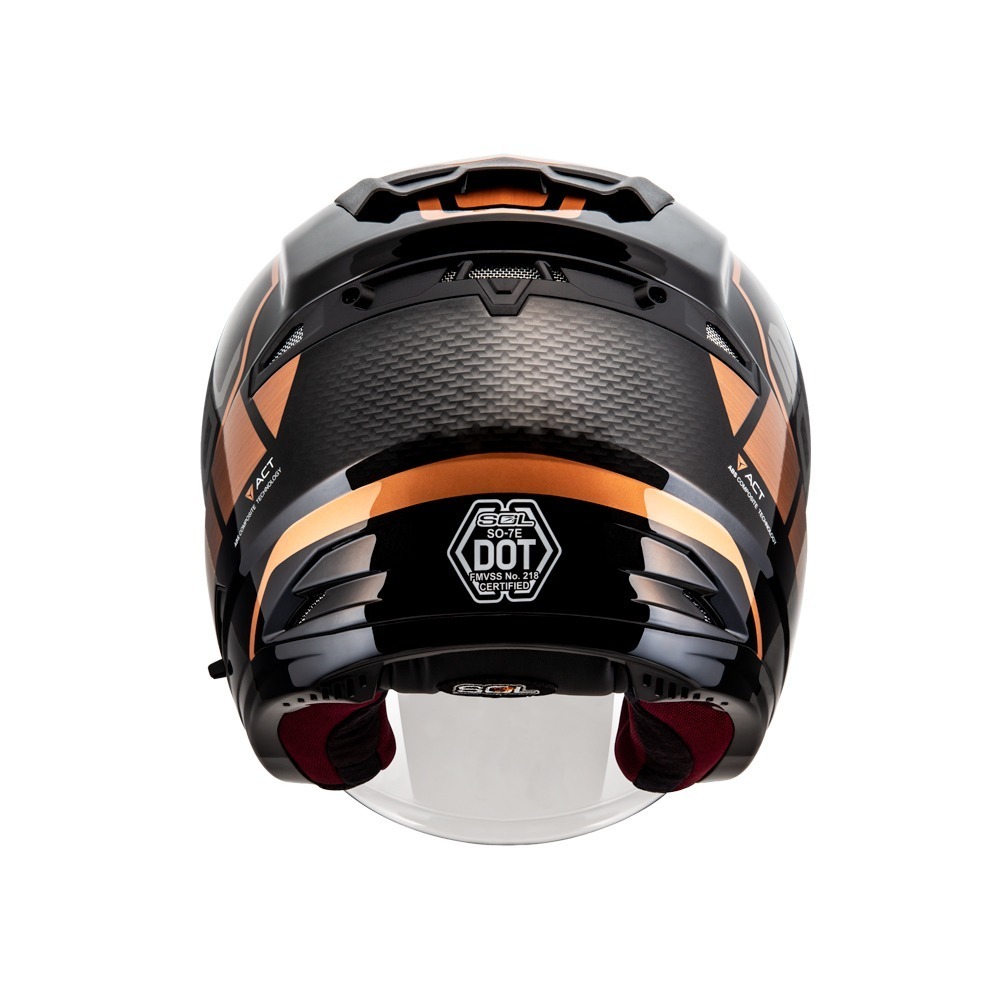 SOL SO-7E 幻影 黑/銅 彩繪 3/4罩式 內墨片