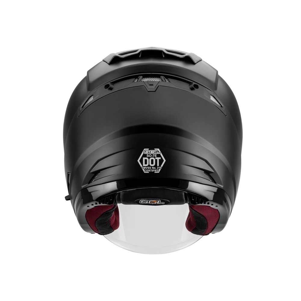 SOL SO-7E 消光黑 素色 3/4罩式 內墨片