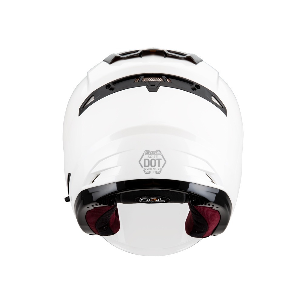 SOL SO-7E 亮面珍珠白 素色 3/4罩式 內墨片