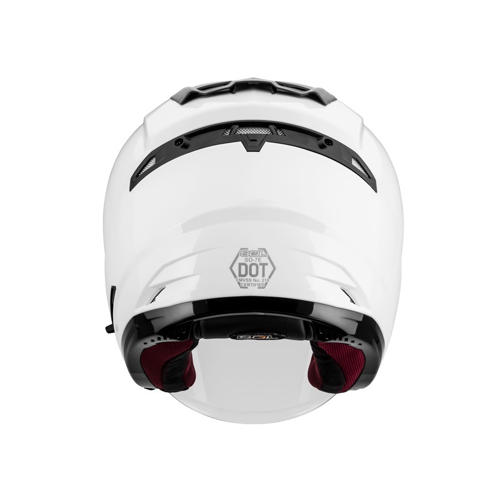 SOL SO-7E 亮面白 素色 3/4罩式 內墨片