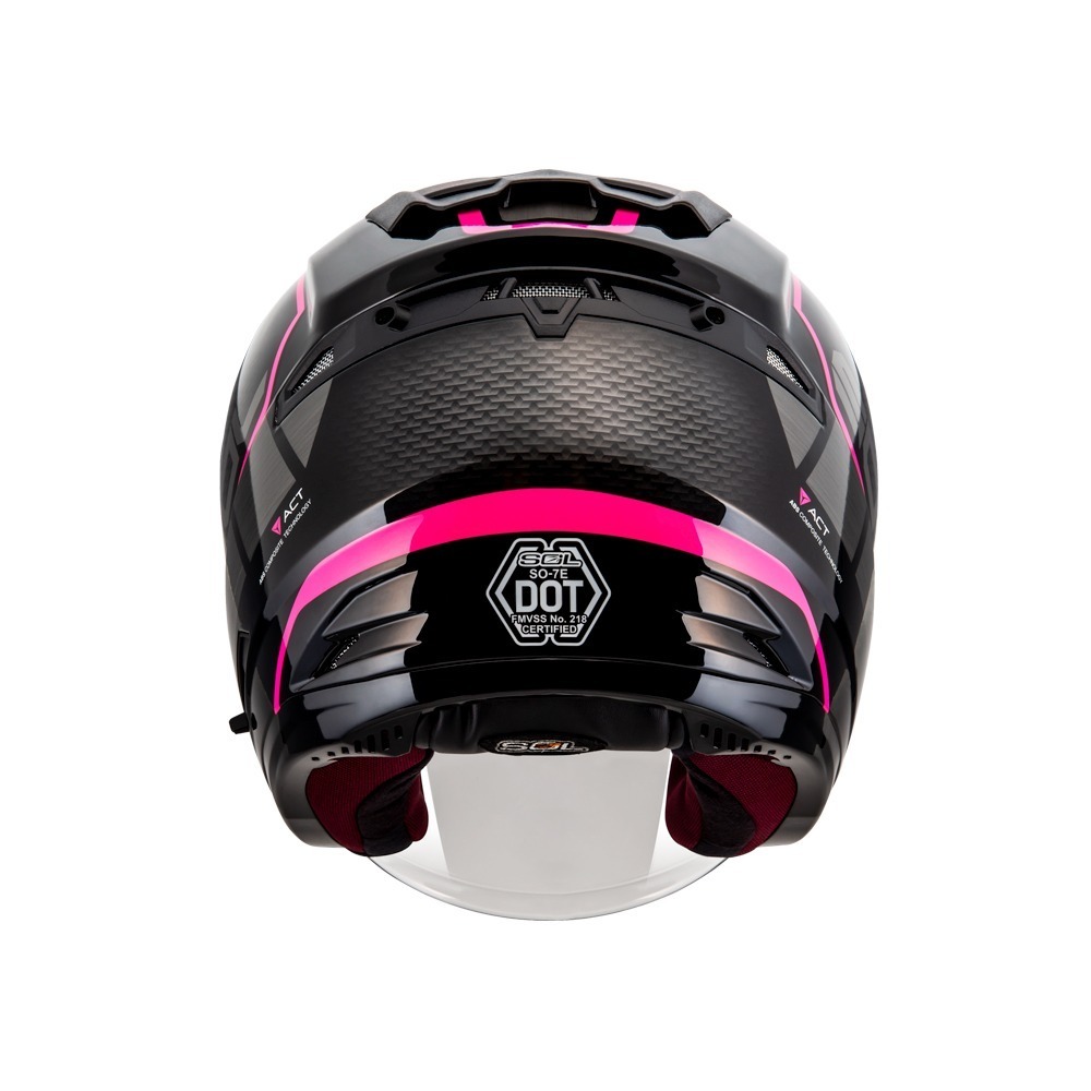 SOL SO-7E 幻影 黑/粉 彩繪 3/4罩式 內墨片