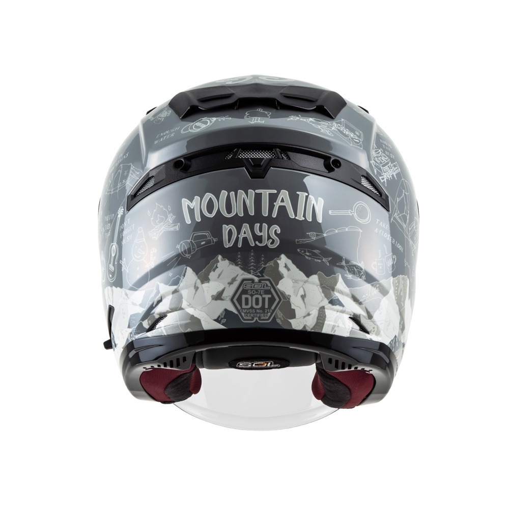 SOL SO-7E 探險者 灰/銀 彩繪 3/4罩式 內墨片