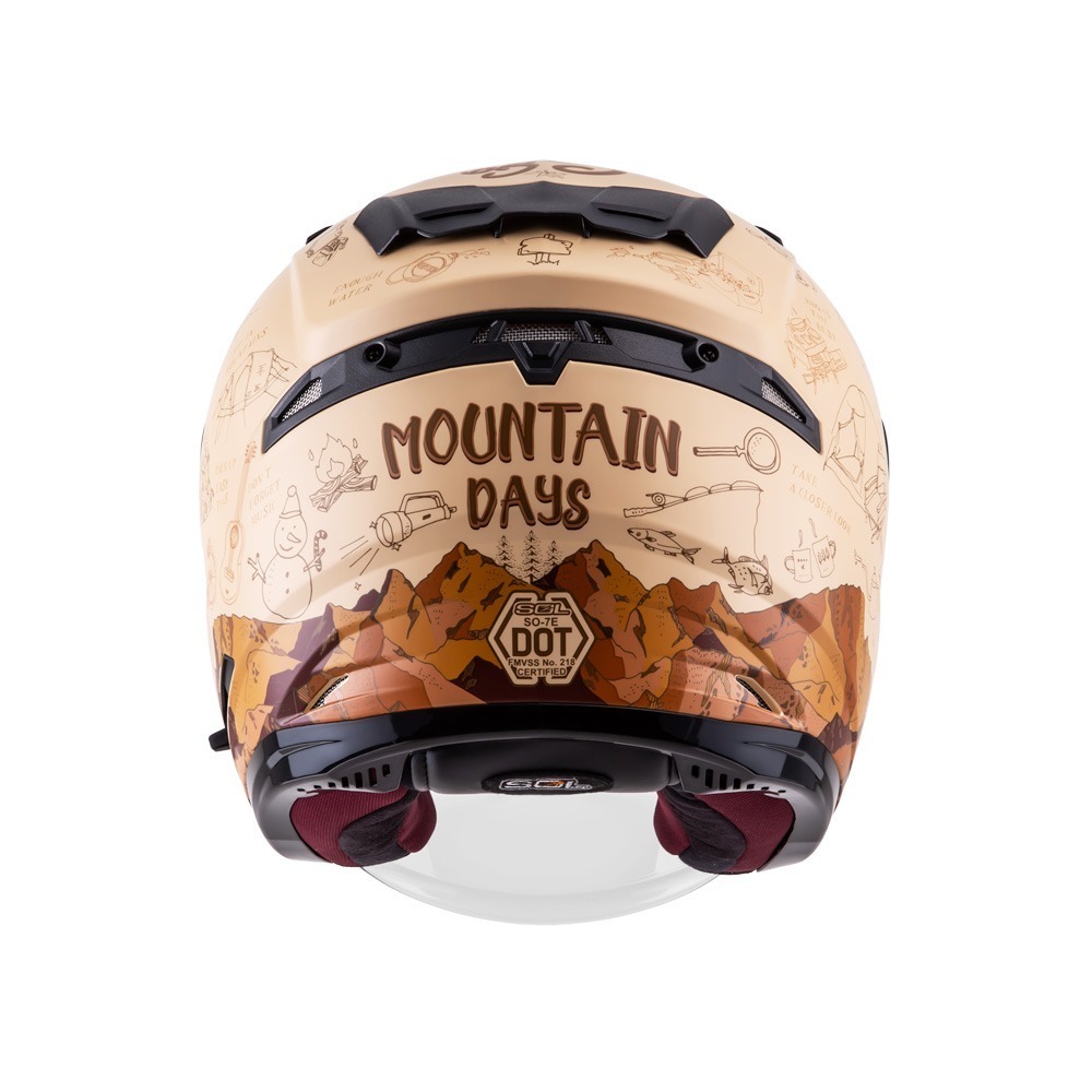 SOL SO-7E 探險者 消光沙漠黃/棕 彩繪 3/4罩式 內墨片