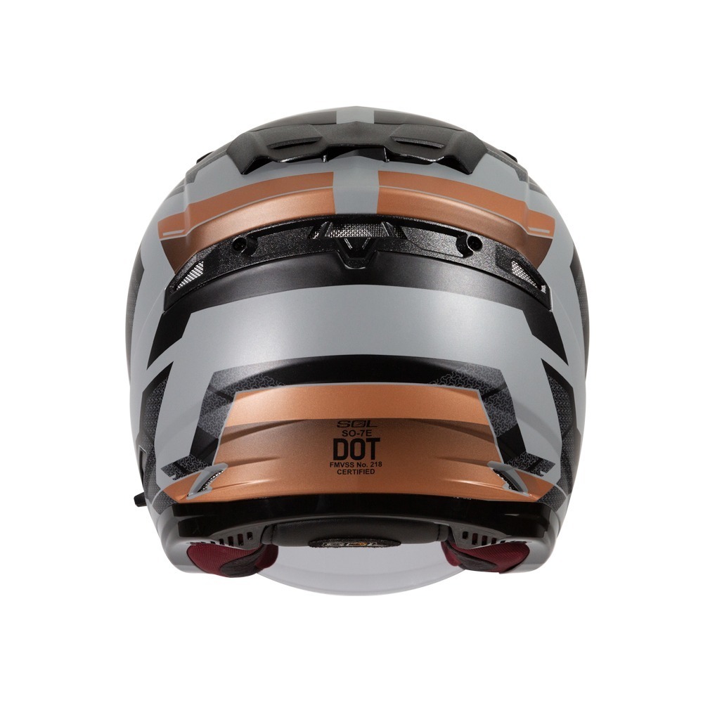 SOL SO-7E 星幕 消光灰/黑銅 彩繪 3/4罩式 內墨片