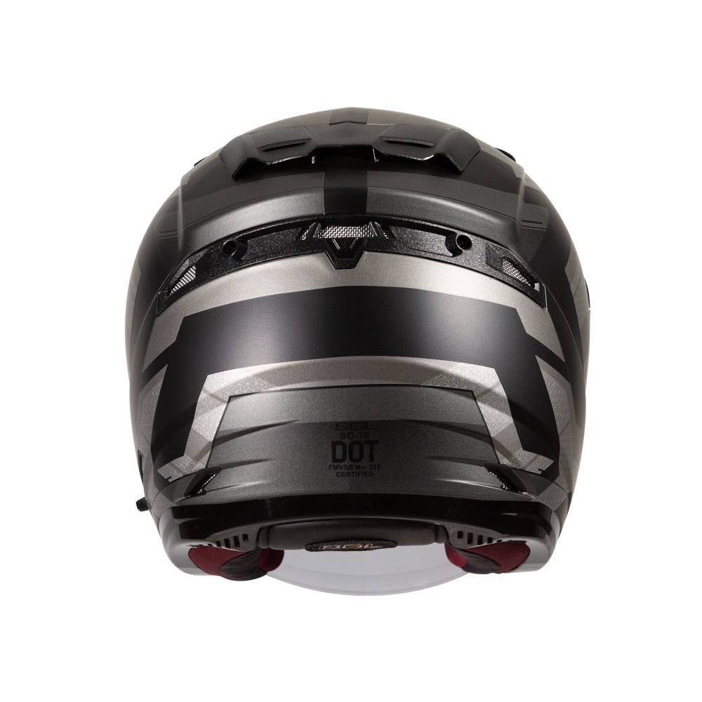 SOL SO-7E 星幕 消光黑/銀 彩繪 3/4罩式 內墨片