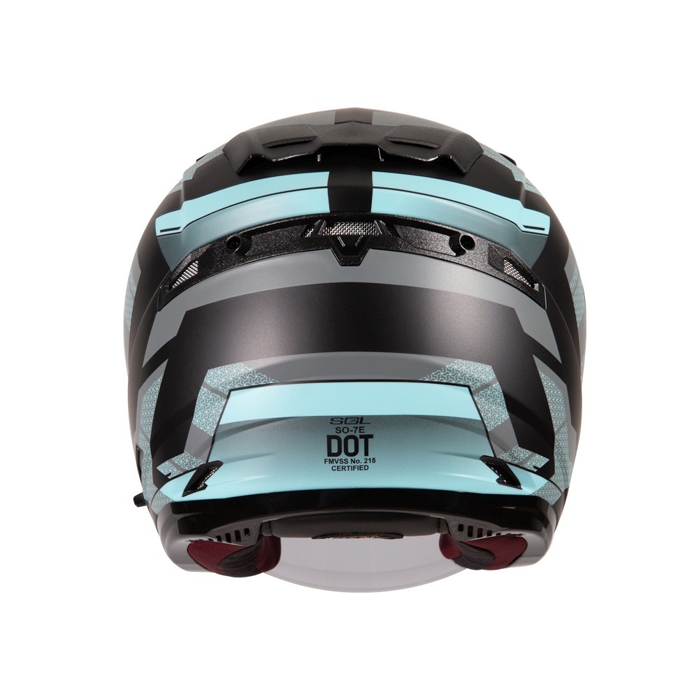 SOL SO-7E 星幕 消光黑/灰藍 彩繪 3/4罩式 內墨片