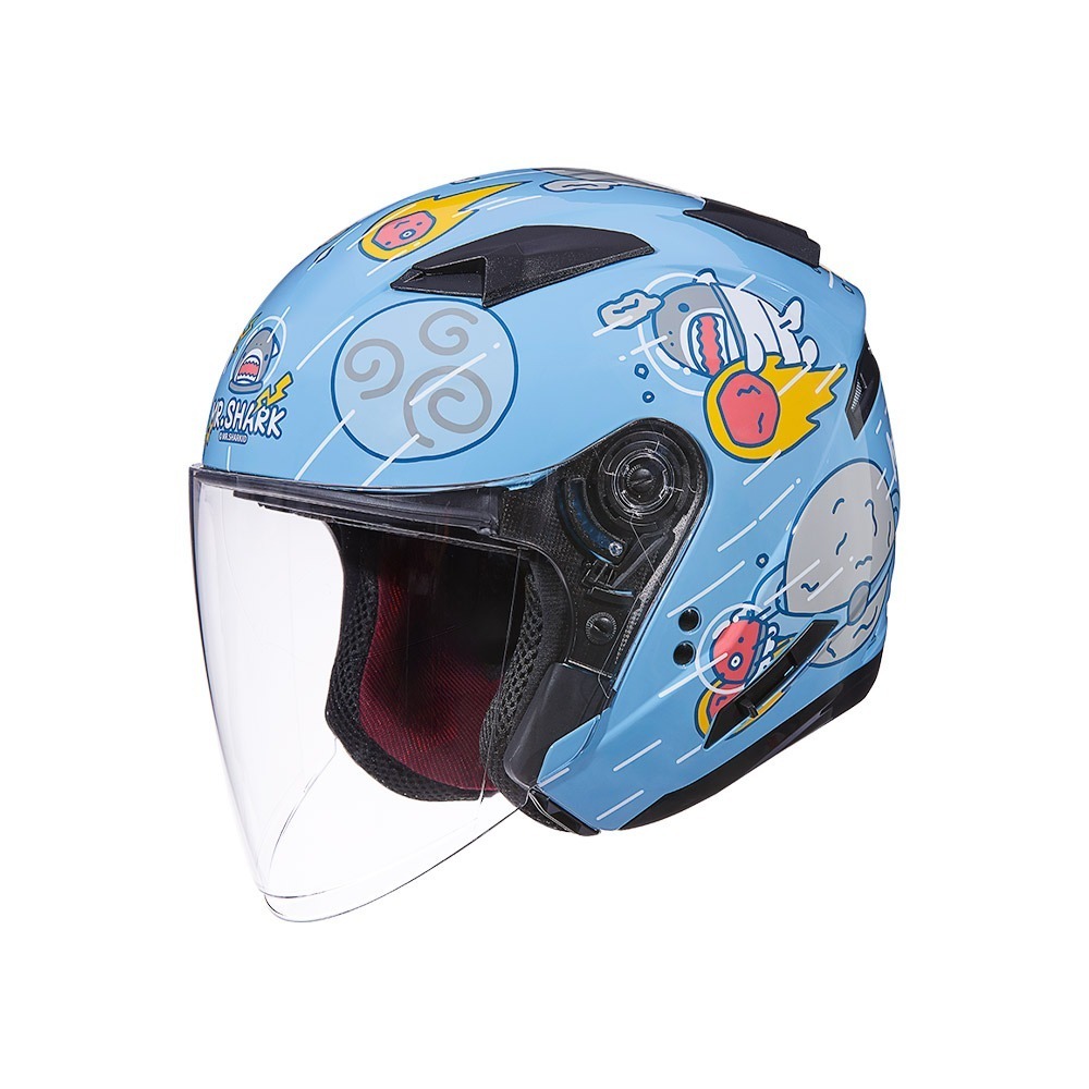 SOL SO-7E 鯊魚先生 銀河藍 彩繪 3/4罩式 內墨片