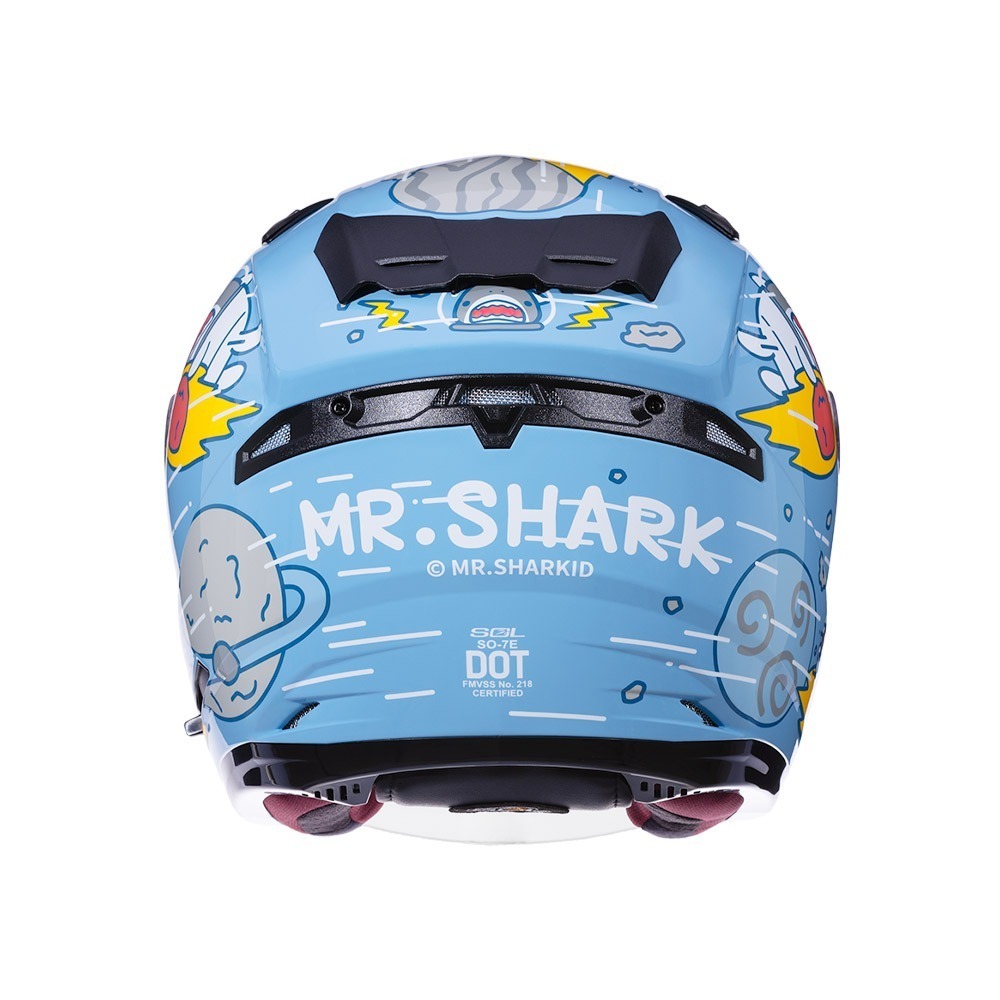 SOL SO-7E 鯊魚先生 銀河藍 彩繪 3/4罩式 內墨片