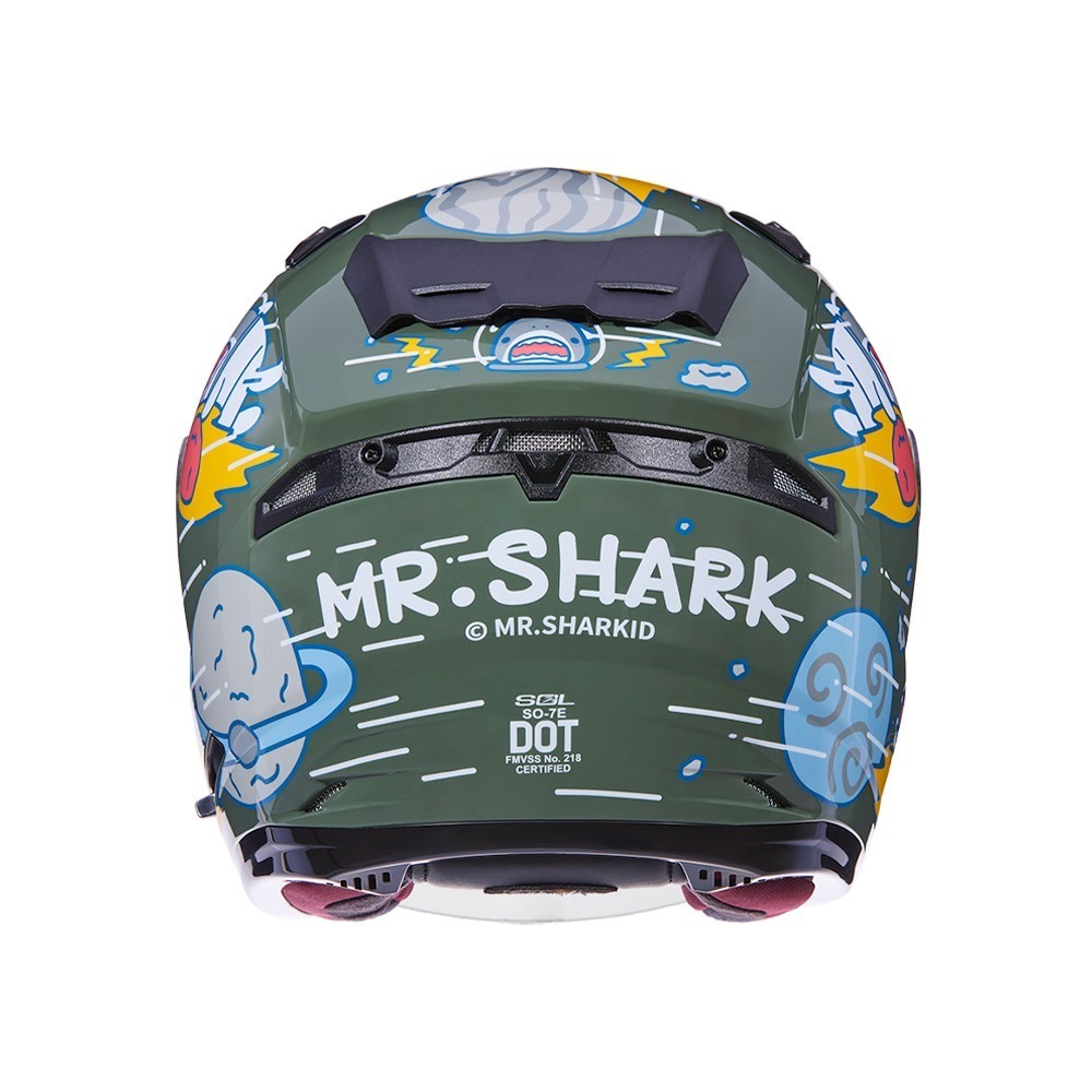 SOL SO-7E 鯊魚先生 迷霧綠 彩繪 3/4罩式 內墨片