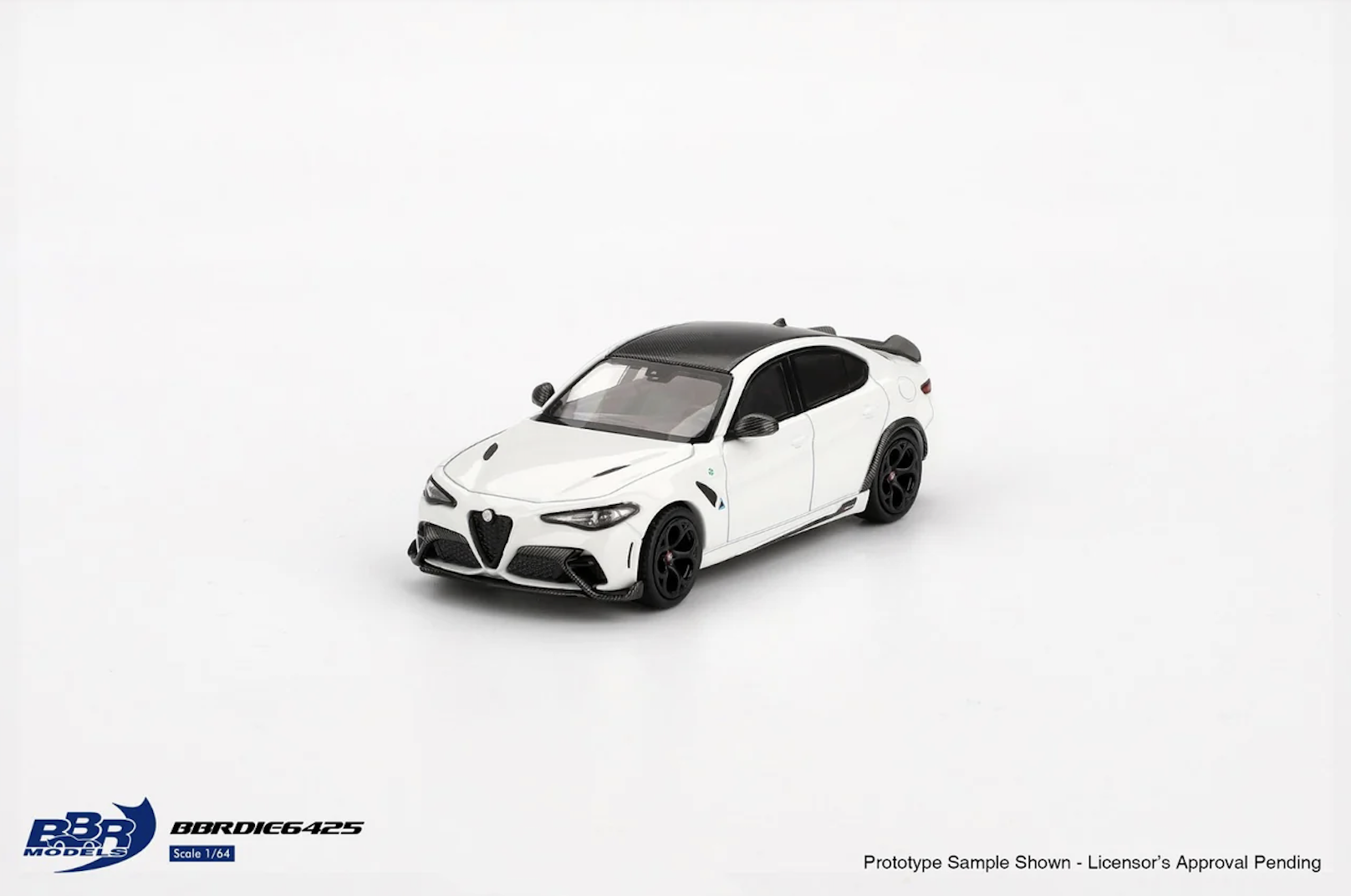 【預訂】BBR Models Alfa Romeo Giulia GTAm White