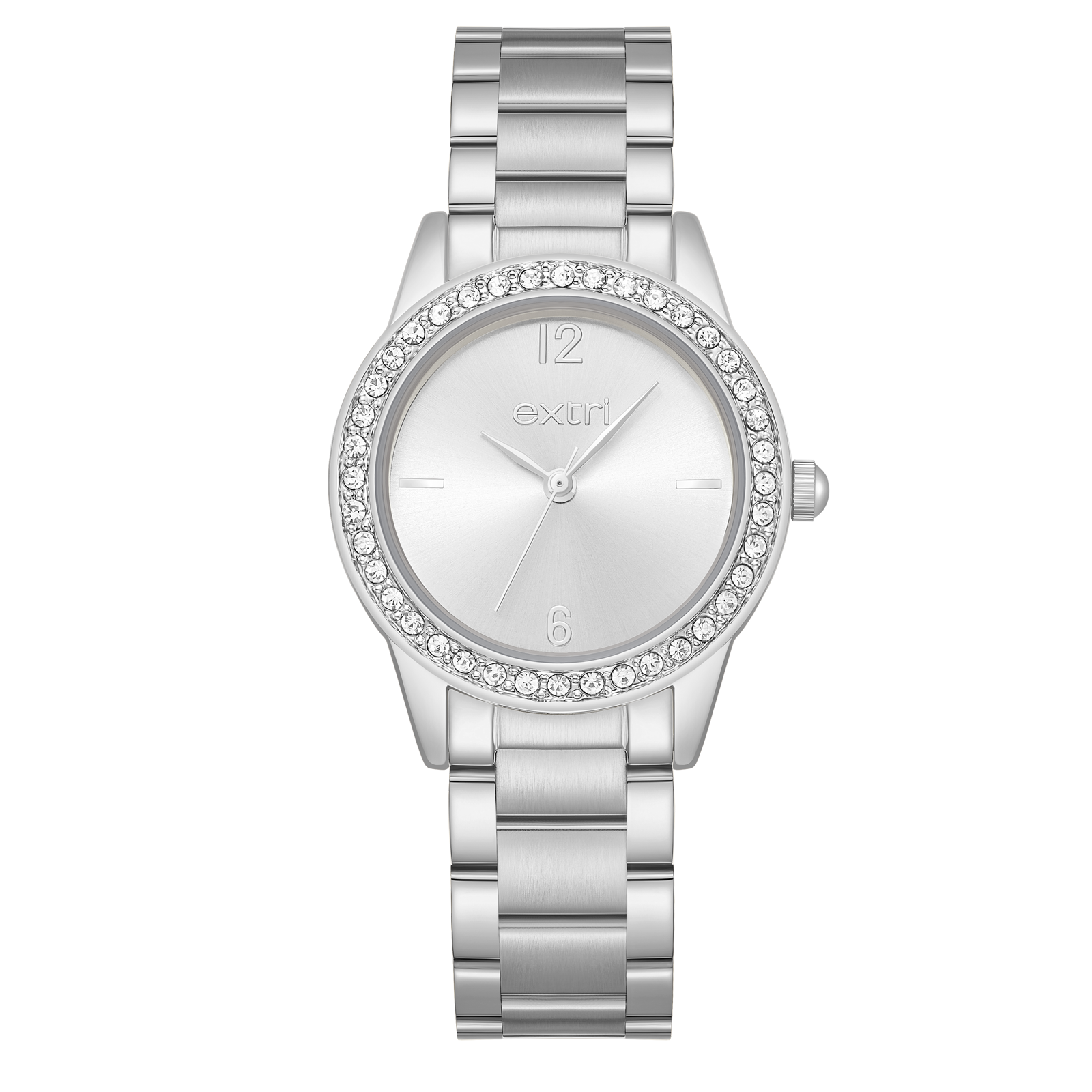 【EXTRI】 E1048 經典 簡約 優雅 晶鑽 不鏽鋼 女錶 手錶