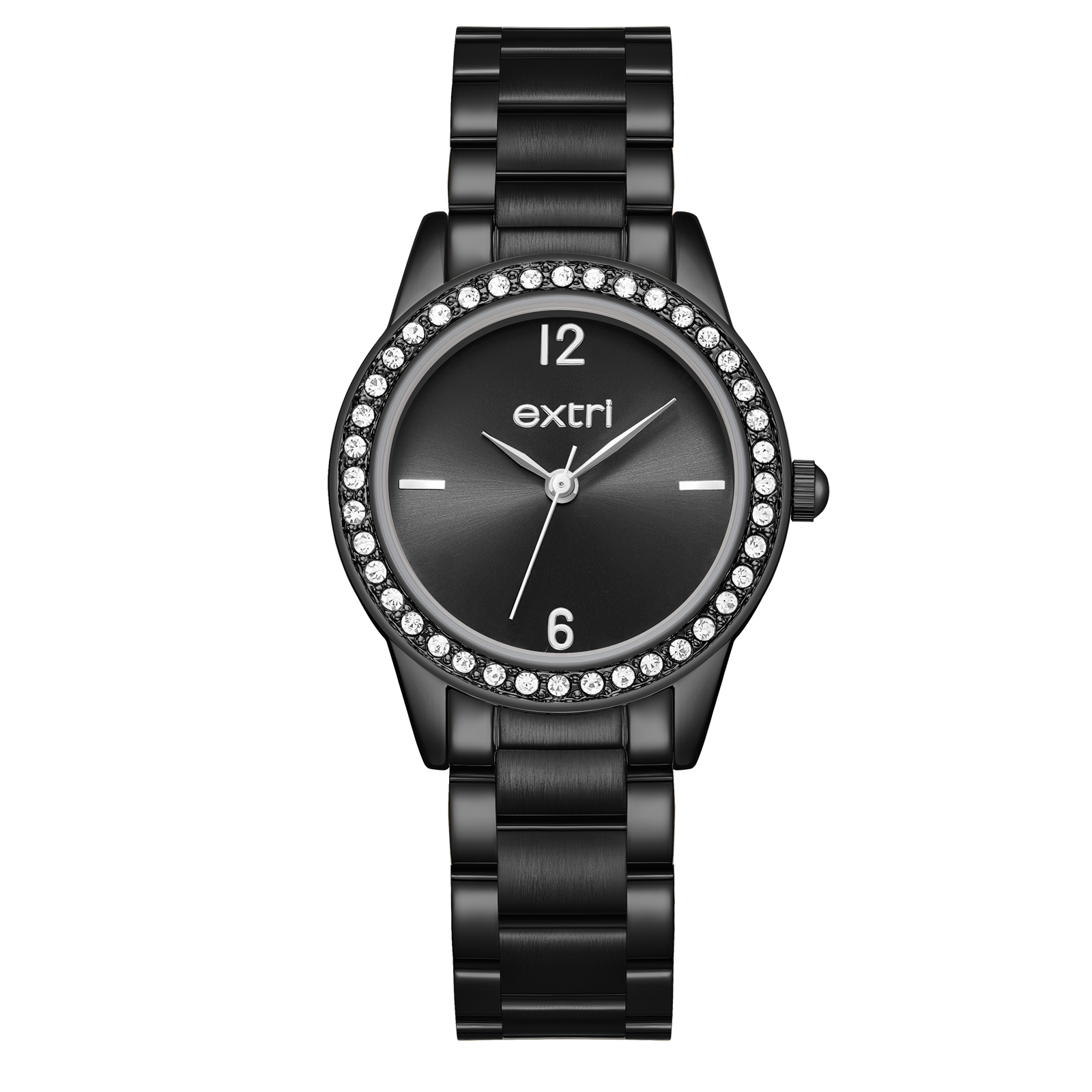 【EXTRI】 E1048 經典 簡約 優雅 晶鑽 不鏽鋼 女錶 手錶