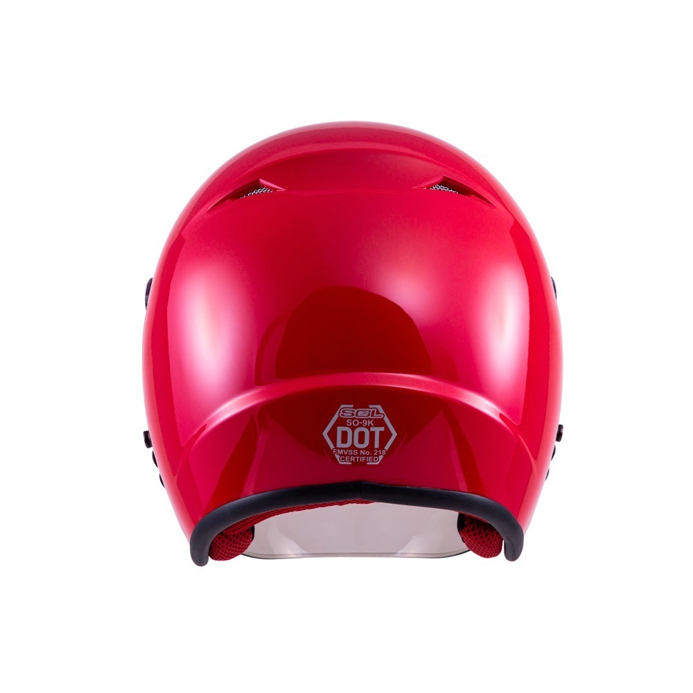 SOL SO-9K 紅 素色 3/4罩式 兒童開放式安全帽