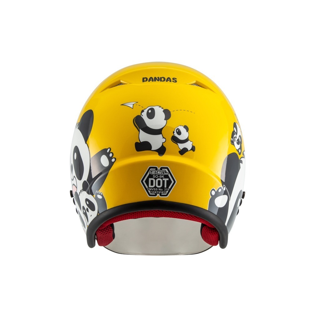 SOL SO-9K 胖達 黃/白 彩繪 3/4罩式 兒童開放式安全帽
