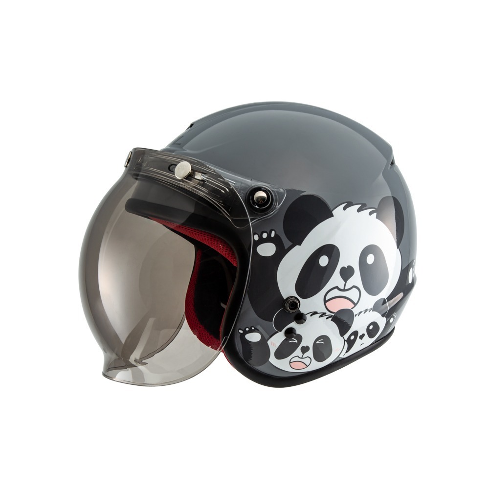 SOL SO-9K 胖達 灰/白 彩繪 3/4罩式 兒童開放式安全帽