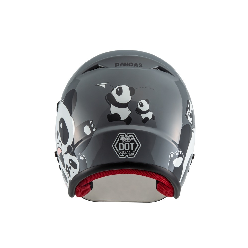 SOL SO-9K 胖達 灰/白 彩繪 3/4罩式 兒童開放式安全帽
