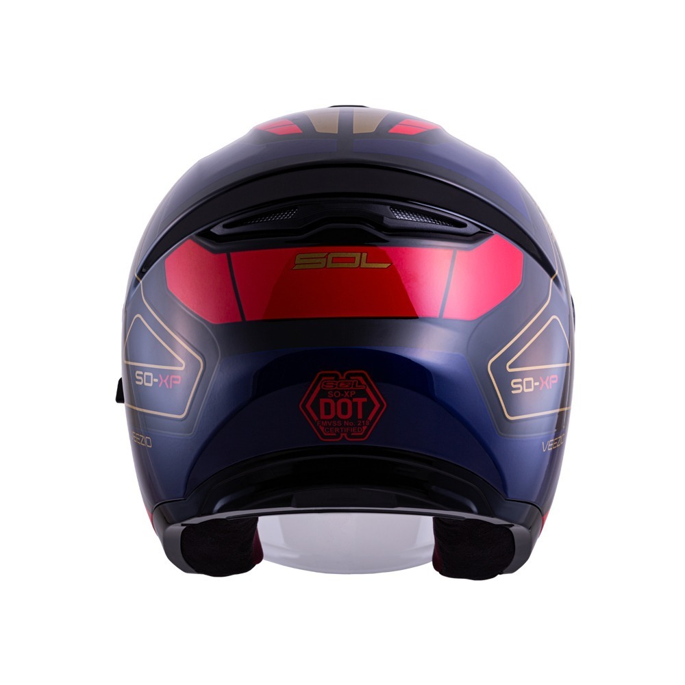 SOL SO-XP 領航員 黑/紅金 彩繪 3/4罩式 內墨片