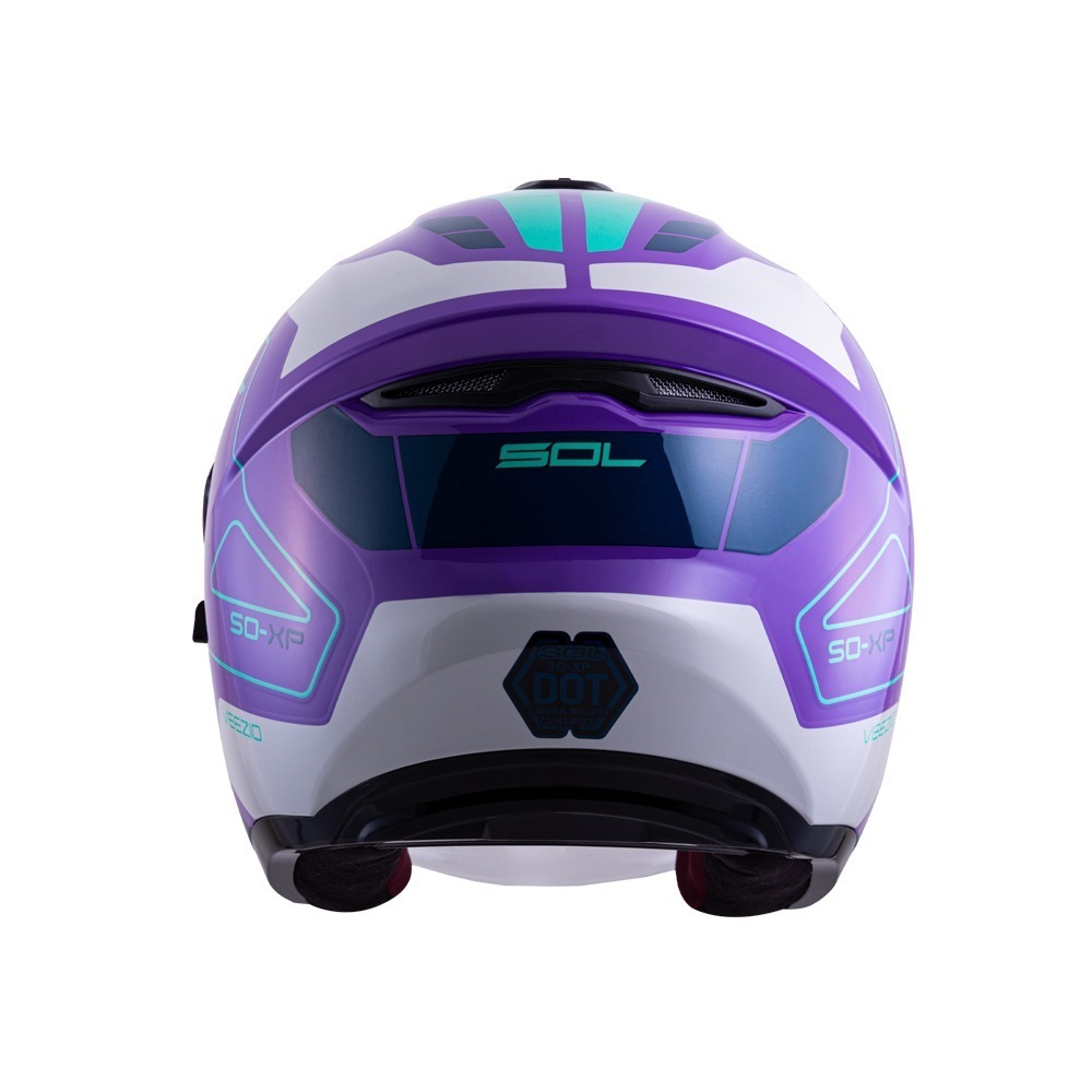 SOL SO-XP 領航員 紫/灰 彩繪 3/4罩式 內墨片