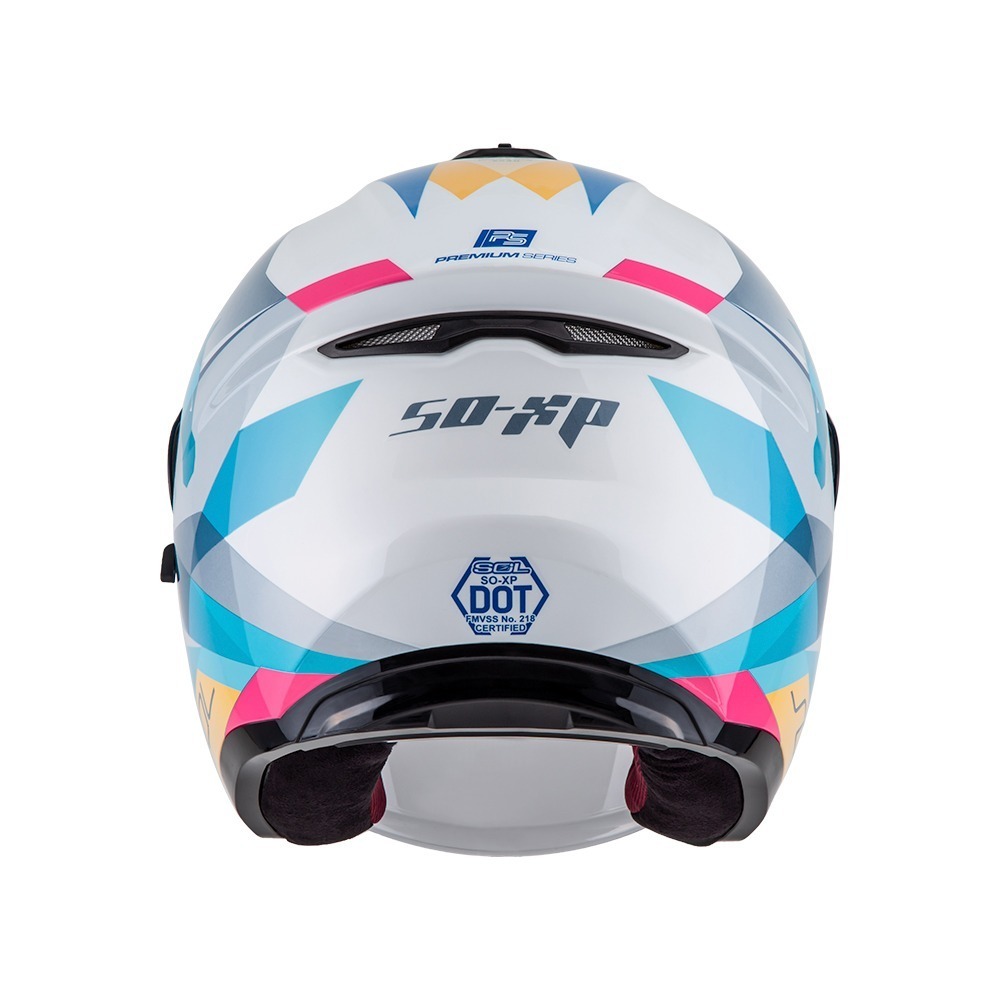 SOL SO-XP 獨角獸 白/藍 彩繪 3/4罩式 內墨片