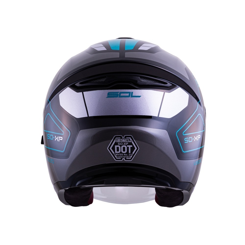 SOL SO-XP 領航員 黑/銀綠 彩繪 3/4罩式 內墨片