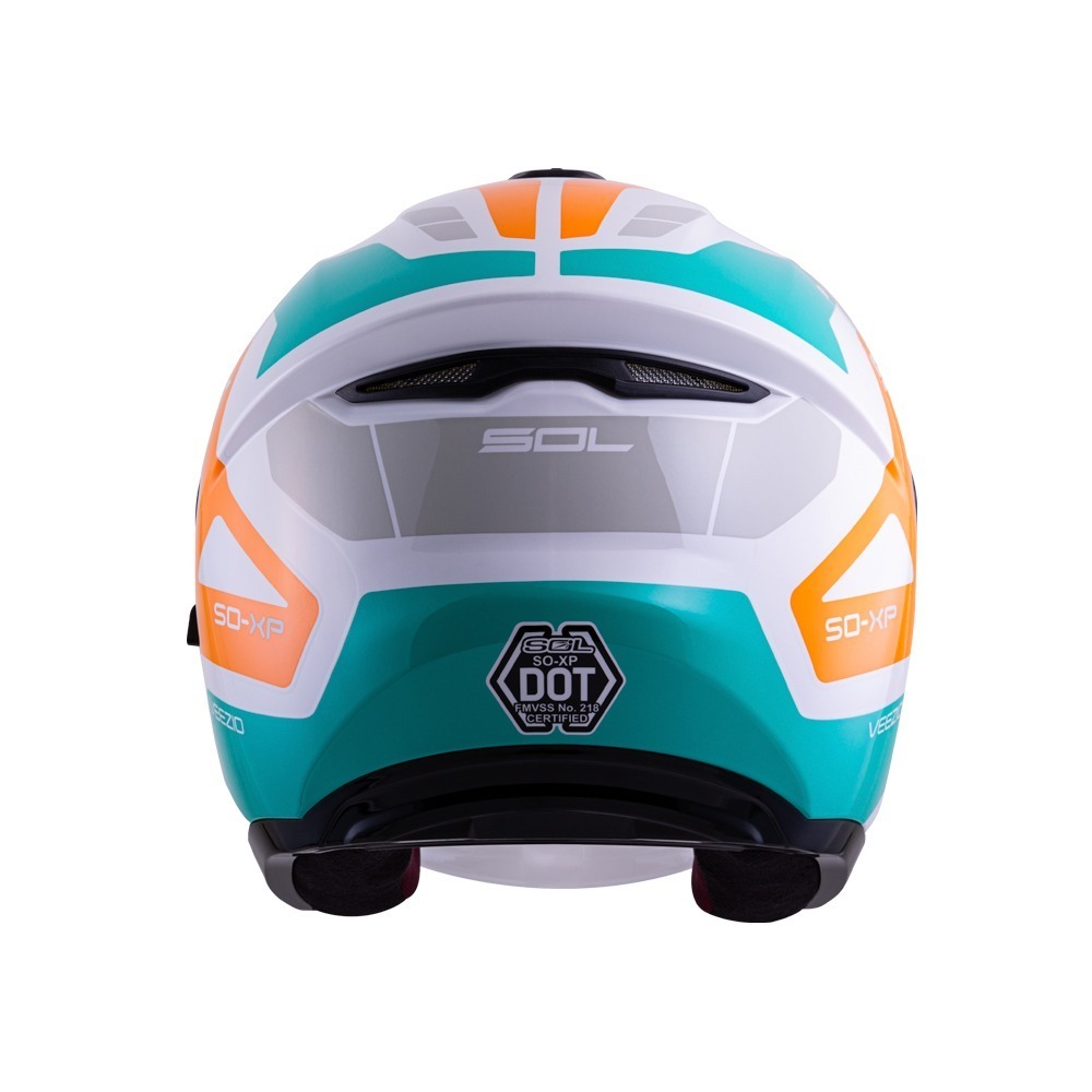 SOL SO-XP 領航員 白/橘 彩繪 3/4罩式 內墨片