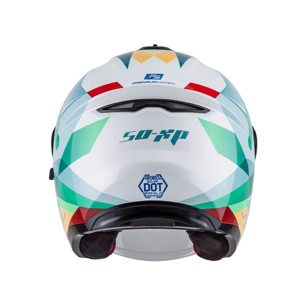 SOL SO-XP 獨角獸 白/綠 彩繪 3/4罩式 內墨片