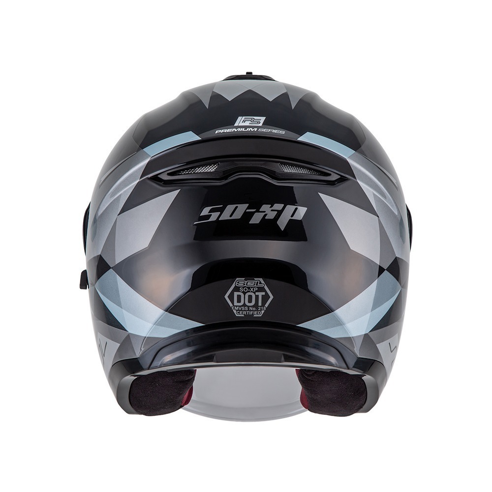 SOL SO-XP 獨角獸 黑/銀 彩繪 3/4罩式 內墨片