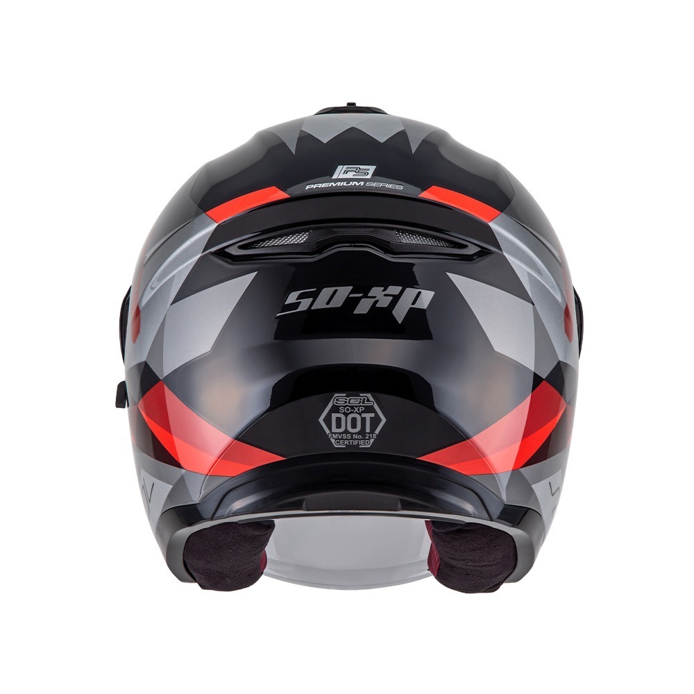 SOL SO-XP 獨角獸 黑/紅 彩繪 3/4罩式 內墨片