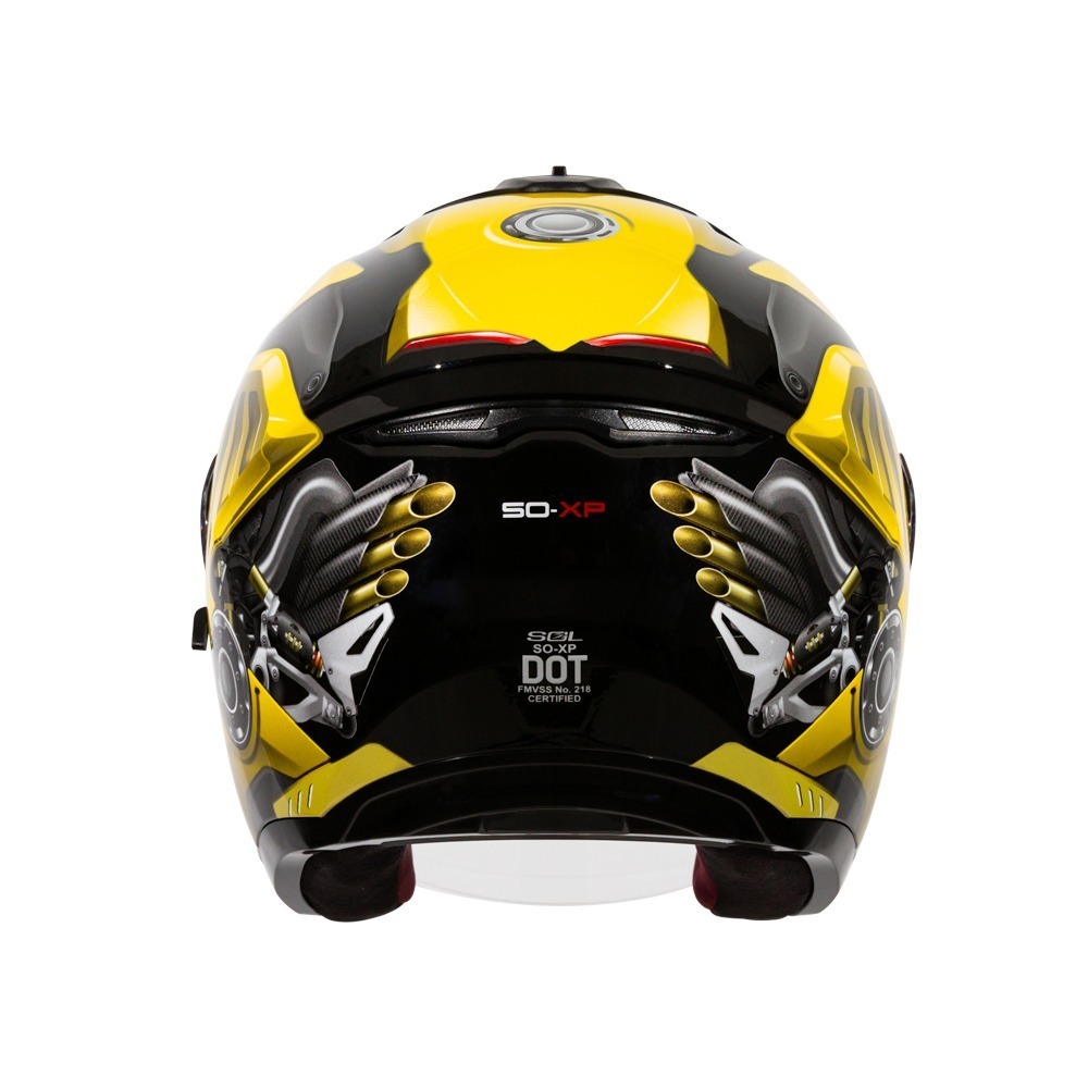 SOL SO-XP 動力 黑/黃 彩繪 3/4罩式 內墨片