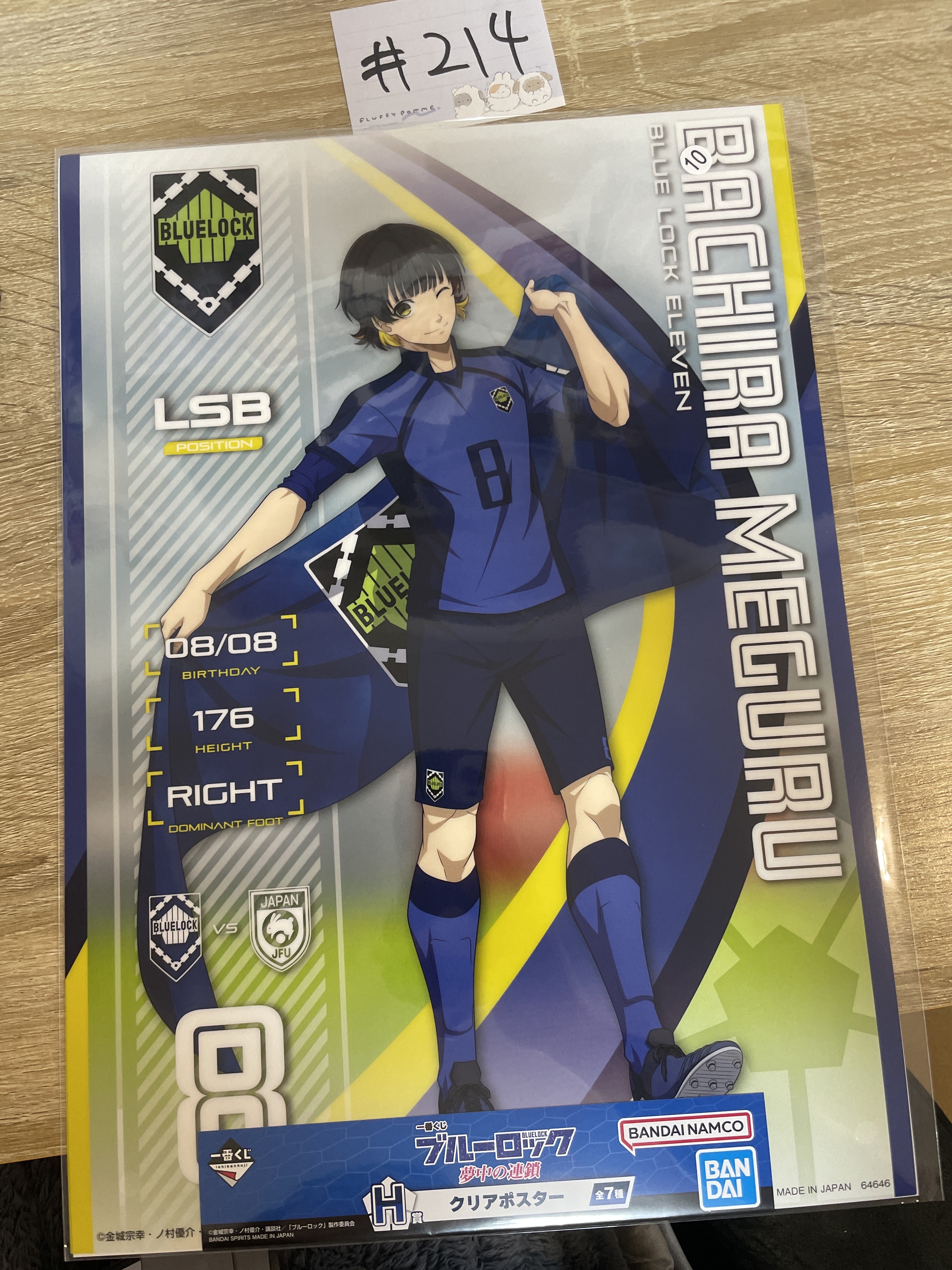 BlueLock  蜂樂 膠POSTER#214